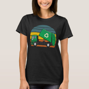 Camiseta Retro Vintage Reciclaje de atardecer niños basura