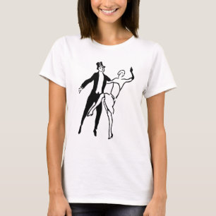 Camiseta Retro Vintage Roaring 2000 Forma de baile de parej