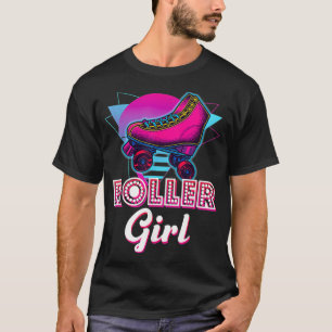 Camiseta Retro Vintage Roller Girl Roller Skating Lovers Fa