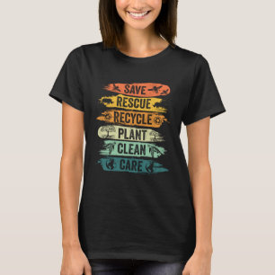 Camiseta Retro Vintage Salva Abejas Rescata Animales Recicl