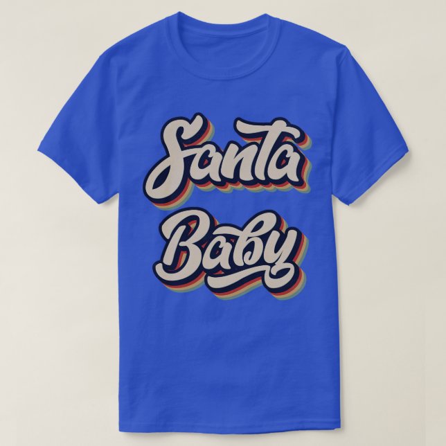Camiseta Retro Vintage Santa Baby (Diseño del anverso)
