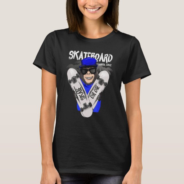 Camiseta Retro Vintage Santa Cruz Monkey Skatebo (Anverso)