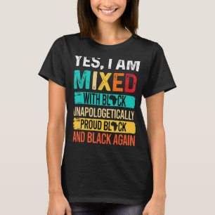 Camiseta Retro Vintage Sí Estoy Mezclado Con Negros Sin Dis