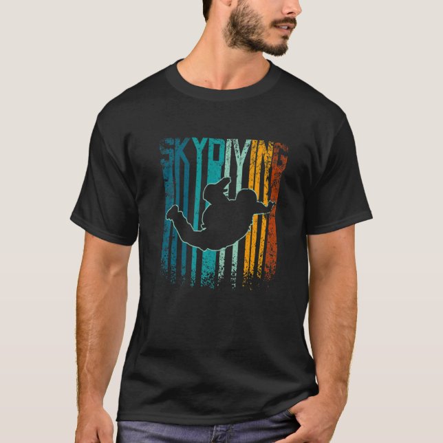 Camiseta Retro Vintage skydiving (Anverso)