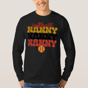 Camiseta Retro Vintage Softball Nanny Game Day Vibes Madre
