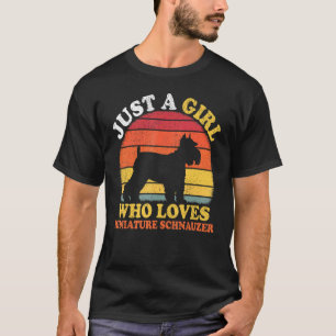 Camiseta Retro Vintage sólo un Chica que ama a Schn en mini