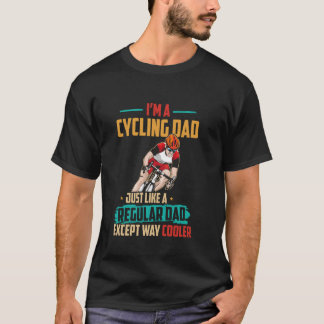 Camiseta Retro Vintage Soy un papá regular ciclista excepto
