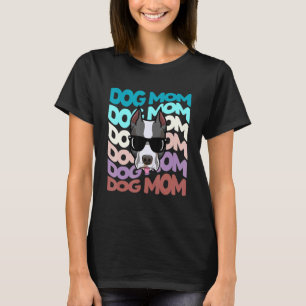Camiseta Retro Vintage StafforShire Bull Terrier Dog Mom Su