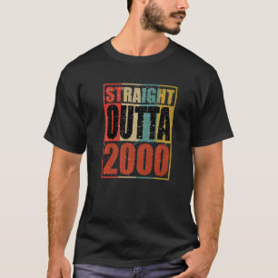 Camiseta Retro Vintage Straight Outta 2000 22 años de edad