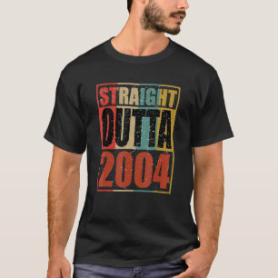Camiseta Retro Vintage Straight Outta 2004 18 años 18t