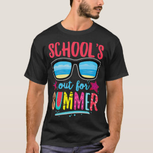 Camiseta Retro Vintage Style Summer Dress Schools Out For S