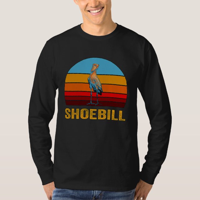 Camiseta Retro Vintage Style Sunset Shoebill (Anverso)