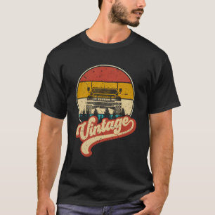 Camiseta Retro Vintage Sunset 4X4 Auto Off Road Wave Hombre
