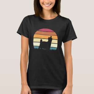 Camiseta Retro Vintage Sunset Dog Mascota Yorkshire Terrier