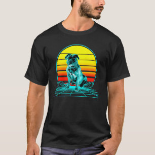Camiseta Retro Vintage Sunset French Mastiff