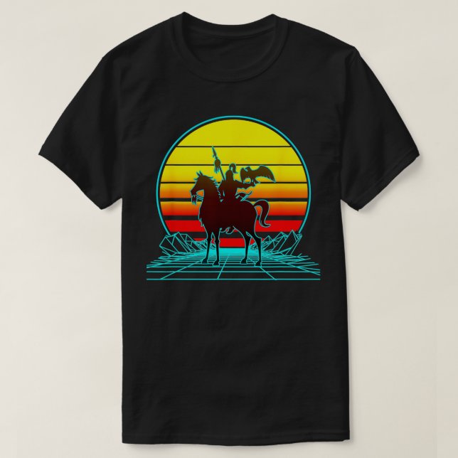 Camiseta Retro Vintage Sunset Genghis Khan (Diseño del anverso)