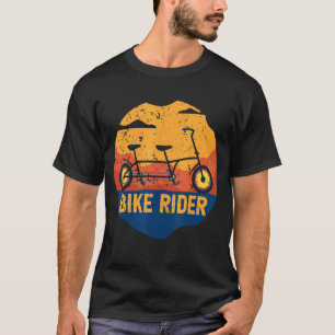 Camiseta Retro Vintage Sunset Tandem Bicicleta al aire libr