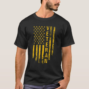 Camiseta Retro Vintage Veteran US Flag Thank You Veterans
