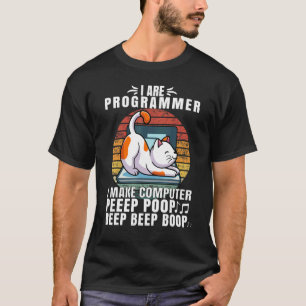 Camiseta Retro Vintage Yo Soy El Programador Gato Beep