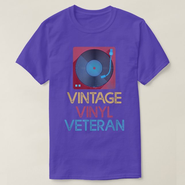 Camiseta Retro Vinyl Record Music Turntable Techno Dj  (Diseño del anverso)