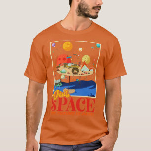 Camiseta Retro Visita Espacio de Mid Siglo Espacio Futuro T