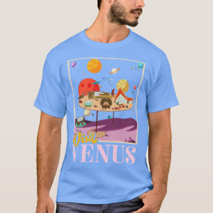 Camiseta Retro Visita Planet Venus Espacio estilo Mid Centu