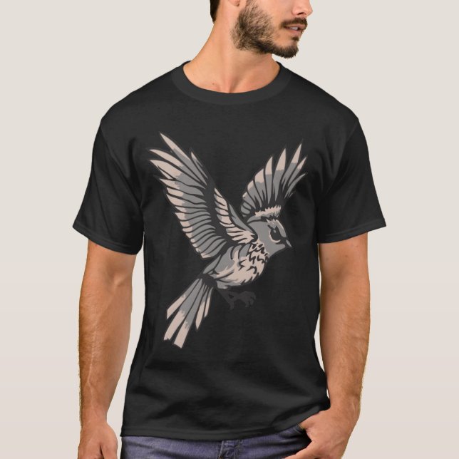 Camiseta Retro volador de aves silvestres (Anverso)