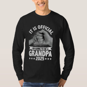 Camiseta Retro Voy a ser abuelo 2025 Chocar los puños Gordo