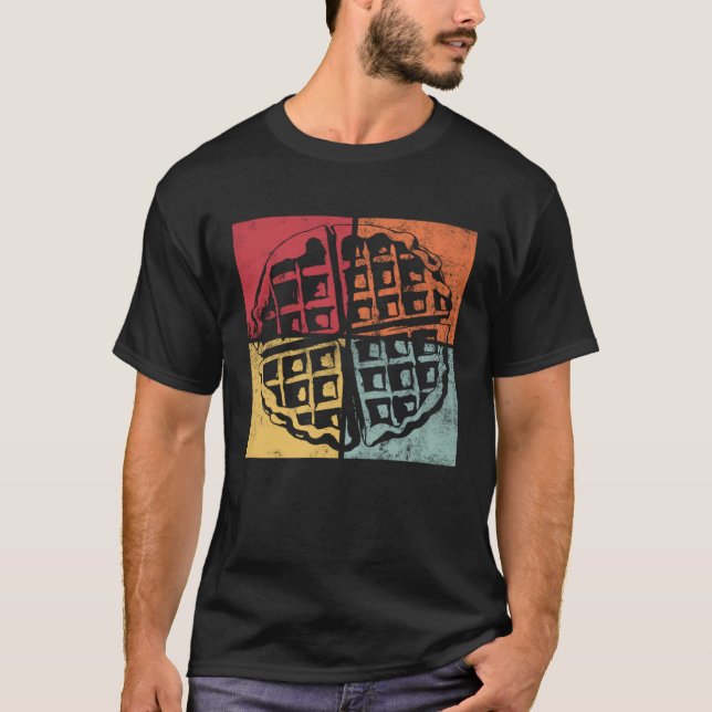 Camiseta Retro Waffle Gourmet Hobby Chef (Anverso)