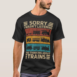 Camiseta Retro Wagon Train Lover Modelo Conductor Ferroviar