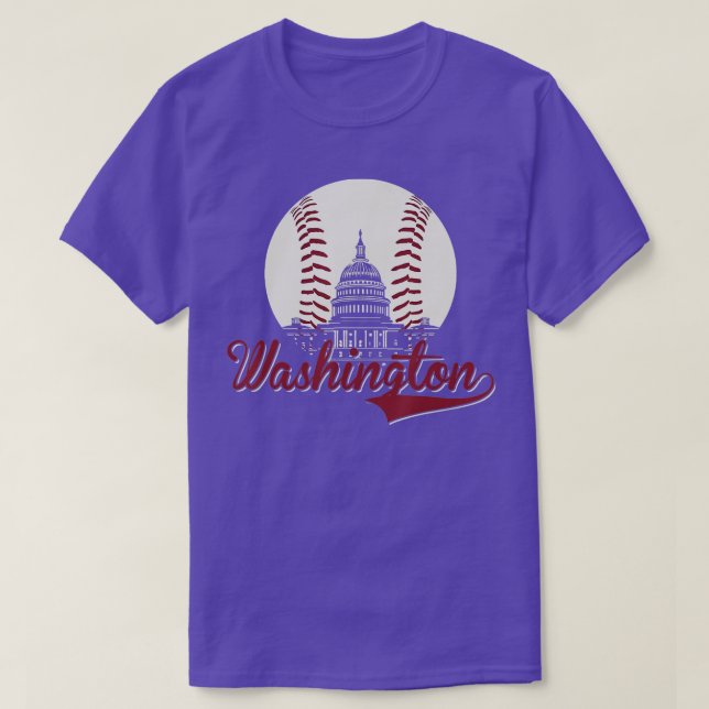 Camiseta Retro Washington DC Baseball National Mall Silhoue (Diseño del anverso)