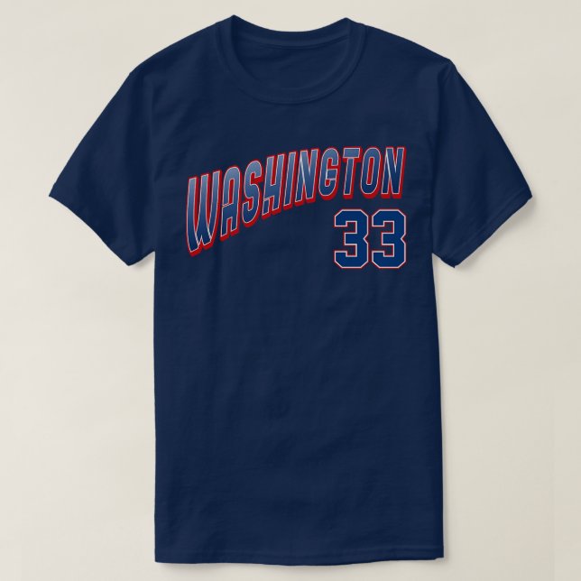 Camiseta Retro Washington Número 33 1 (Diseño del anverso)