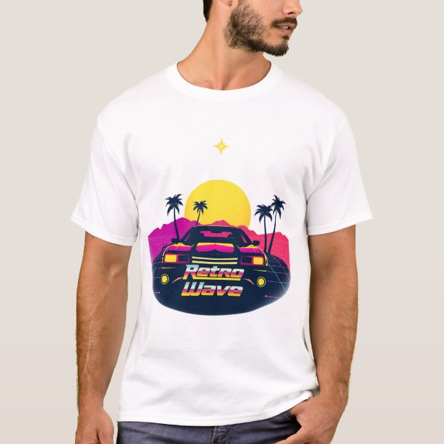 Camiseta “Retro Wave” Neon Drive (Anverso)