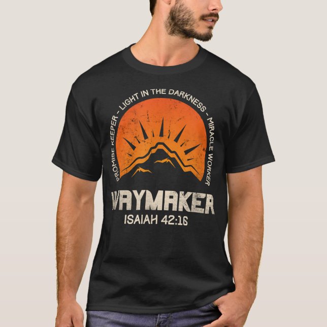 Camiseta Retro Waymaker Promete a Keeper Miracle Worker Chr (Anverso)