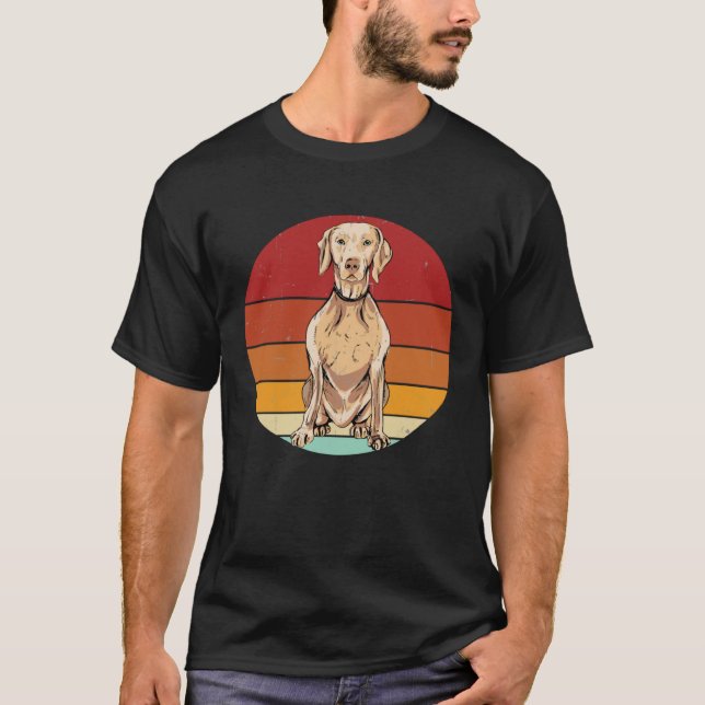 Camiseta Retro Weimaraner (Anverso)