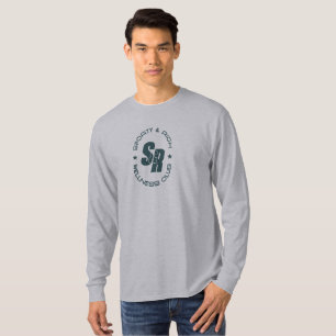 Camiseta Retro Wellness Club Sporty Fashio   Hombres Manga 