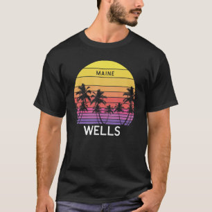 Camiseta Retro Wells Beach Surf Vintage Palm Venice 70