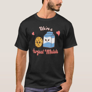 Camiseta Retro We're A Perfect Match Valentines Chip Cookie