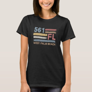 Camiseta Retro West Palm Beach Area Code 561 Residents Stat