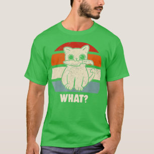 Camiseta Retro What Cat Knife Meow Kitty Funny Cats Mom And