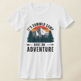 Camiseta Retro White Pink Gray Mountain Adventure Slim Fit