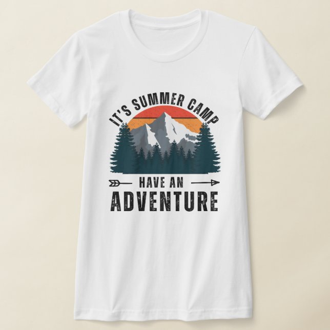 Camiseta Retro White Pink Gray Mountain Adventure Slim Fit (Distribución)