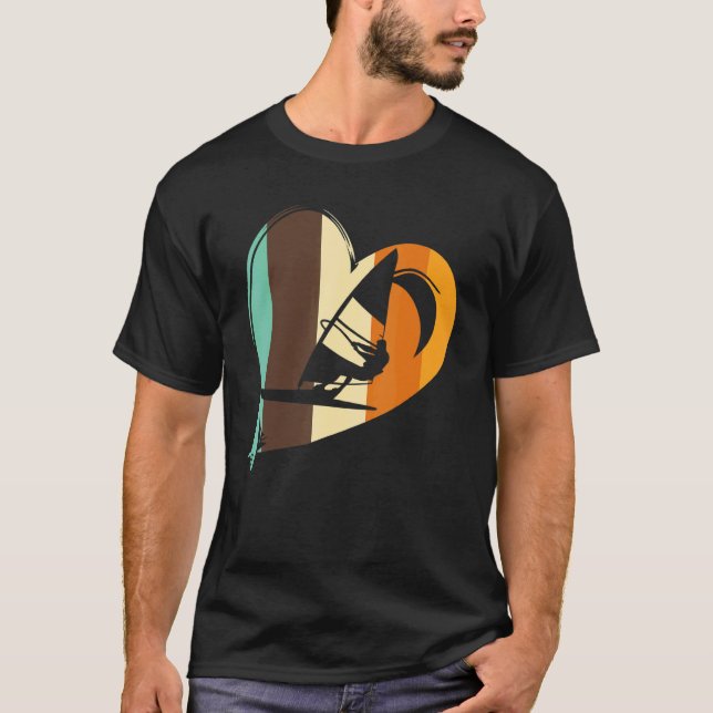 Camiseta Retro Windsurfing Surfing Surfer Kitesurfer Windsu (Anverso)
