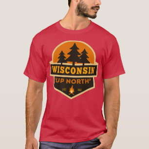 Camiseta Retro Wisconsin hacia el norte