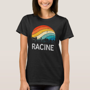 Camiseta Retro Wisconsin Racine Silueta Urbana Vintage Rasc