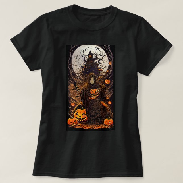 Camiseta Retro Witch Halloween (Diseño del anverso)