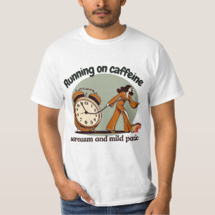 Camiseta Retro Woman with Caffeine and Sarcasm