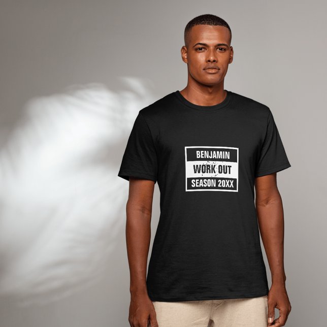 Camiseta retro Work out temporada 20XX negro (Subido por el creador)