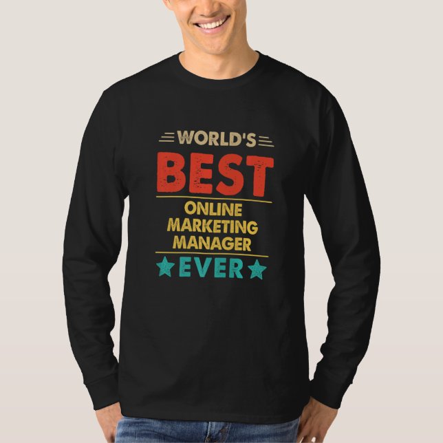 Camiseta Retro World's Best Online Marketing Manager Ever   (Anverso)