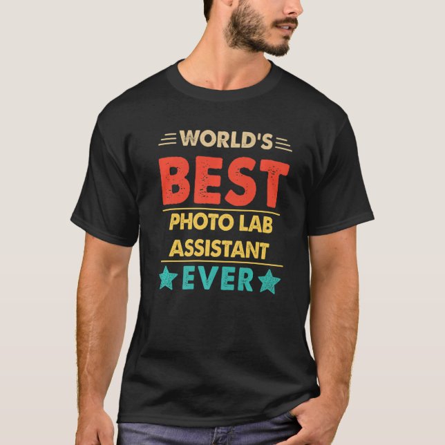 Camiseta Retro World's Best Photo Lab Assistant Ever   (Anverso)